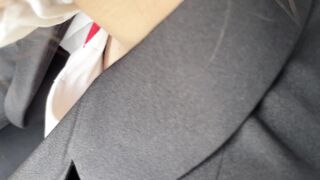 タバコ中の胸チラ⑥ 旅行代理店のお姉さんやばすぎ 2 voyeur jp